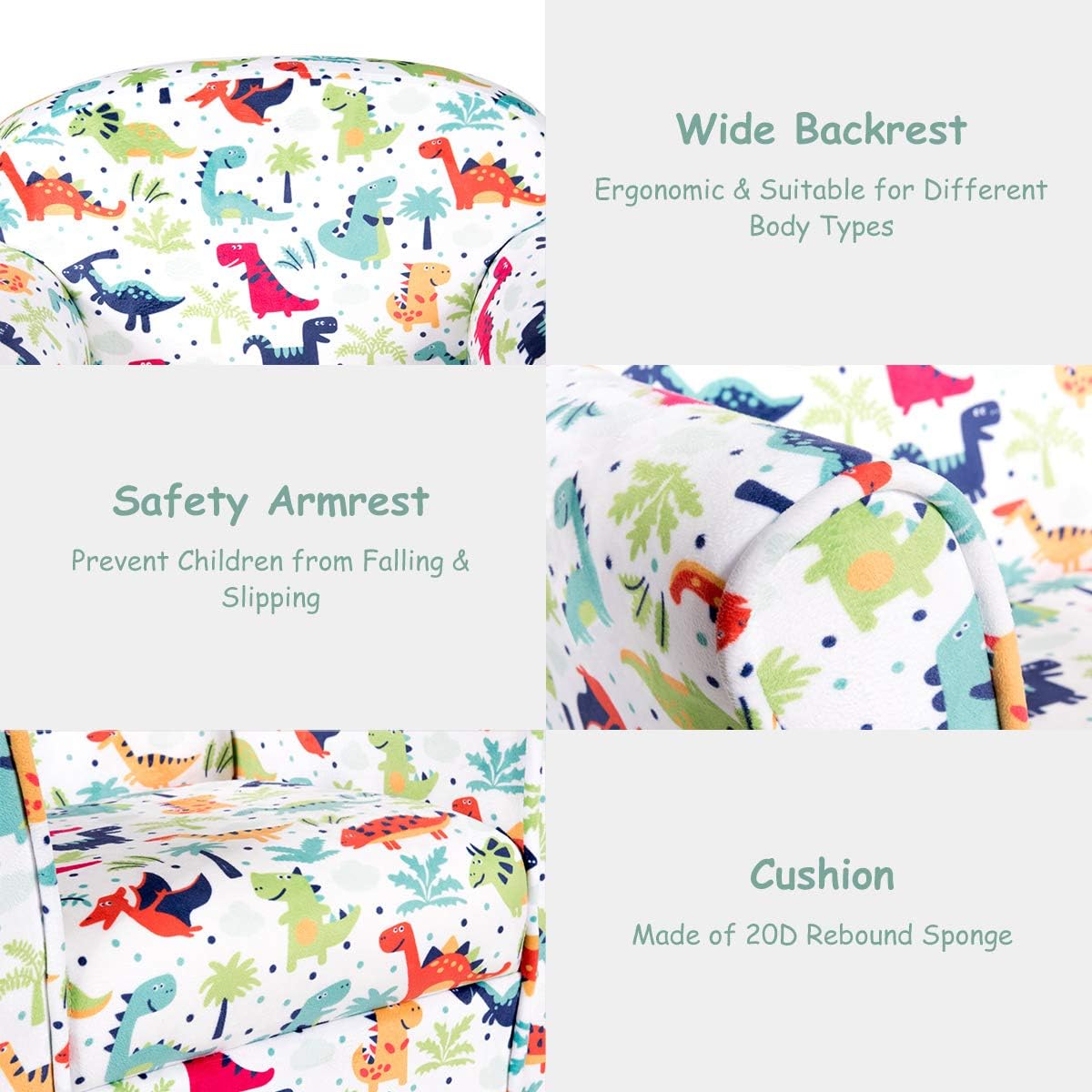 Kids Sofa with Dinosaur Pattern S13321
