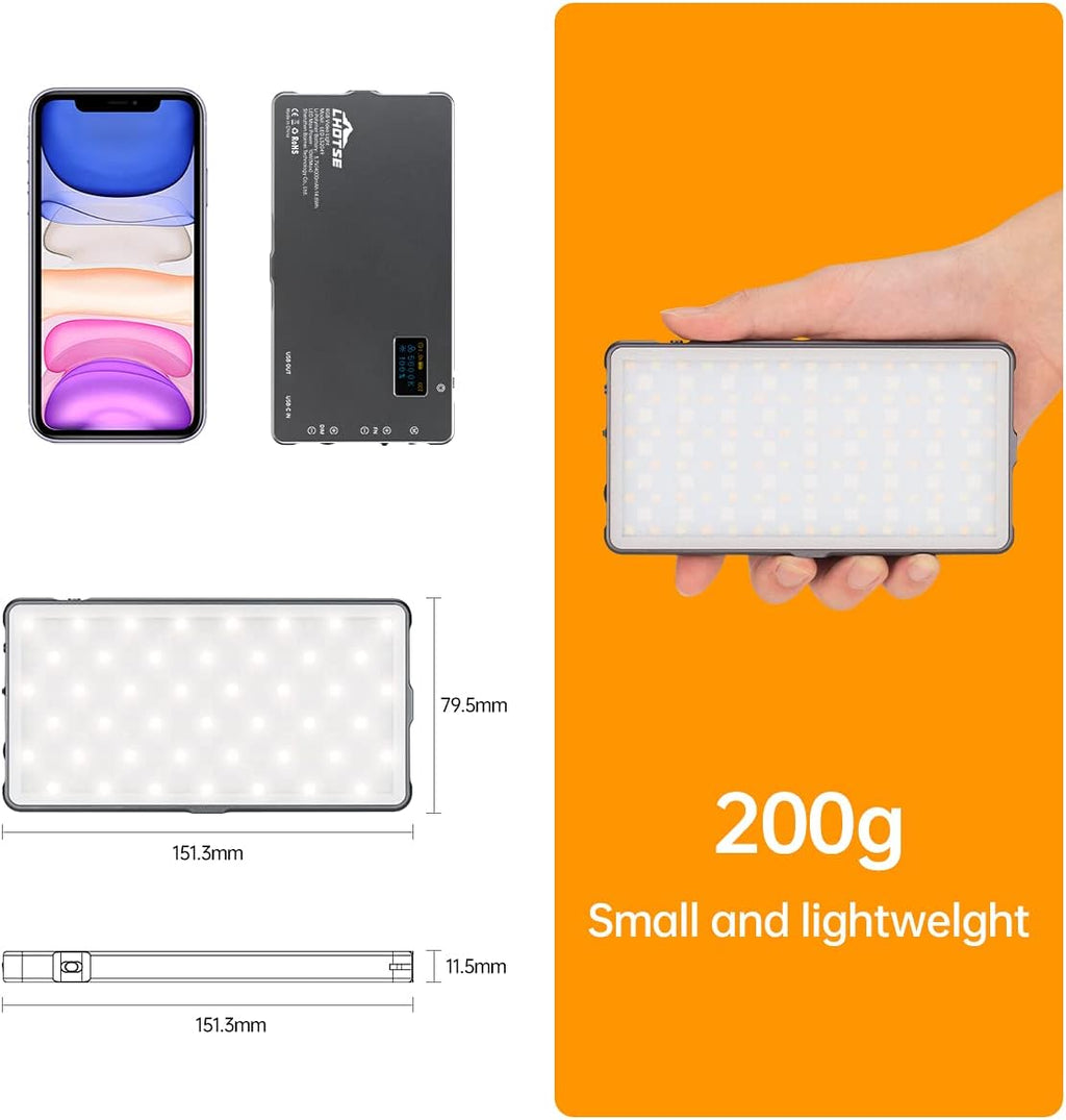 RGB Video Light Panel with Rechargeable Battery B23196
