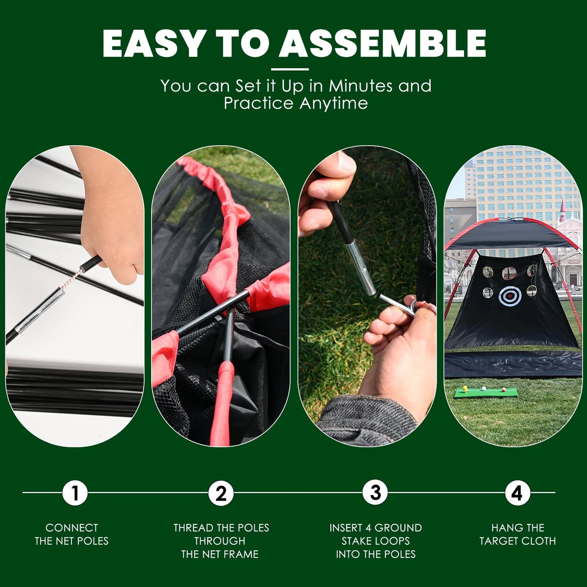 Golf Practice Net with Hitting Mat and Carry Bag T14421