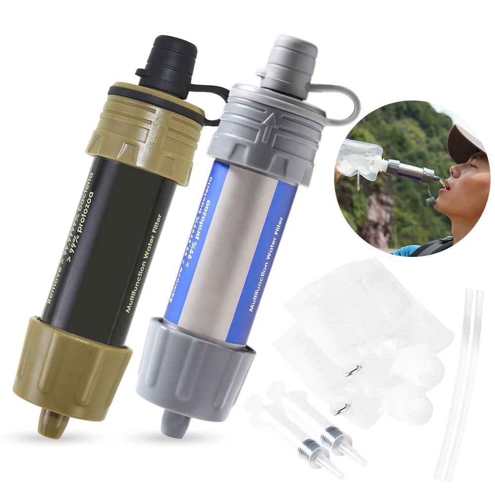 2 PCS Outdoor Water Filter Straw Water Purifier B348226