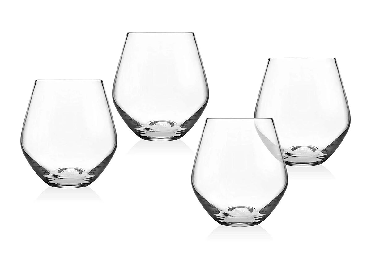 Stemless Wine Goblet Glasses Set of 4 K8824