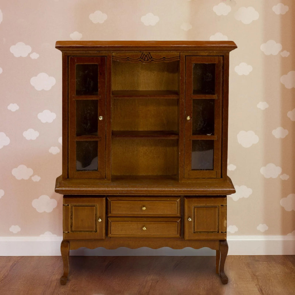Walnut Miniature Bookcase Cabinet O9110
