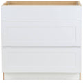 White 3-Soft Close Drawers Base Cabinet Z646445