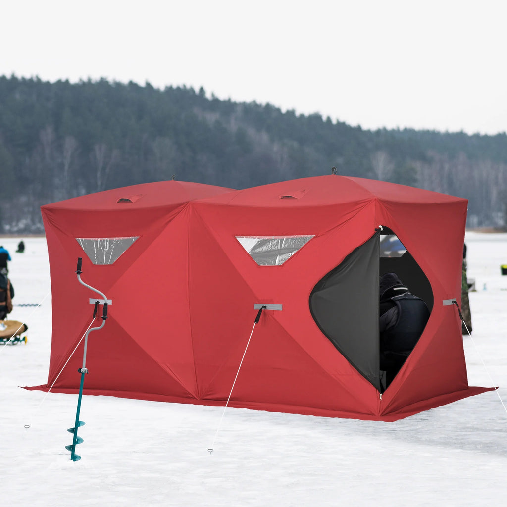 Red Pop-up Ice Fishing Tent R3093