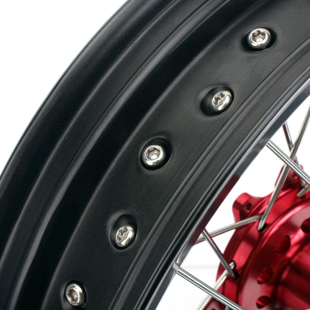 17" x 4.25" Rear Wheel Kit Red Hub Rim Spokes C4161
