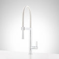 Chrome Single-Hole Kitchen Faucet with Pull-Down Spring Spout B12249