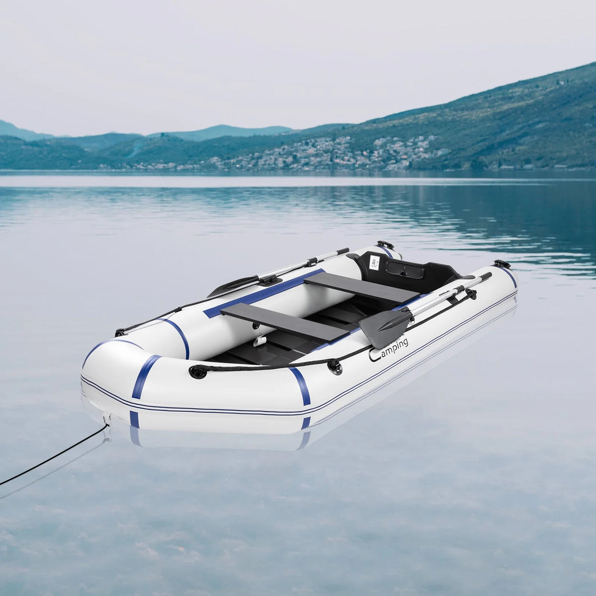 10ft Inflatable Boat, Gray/White L889950
