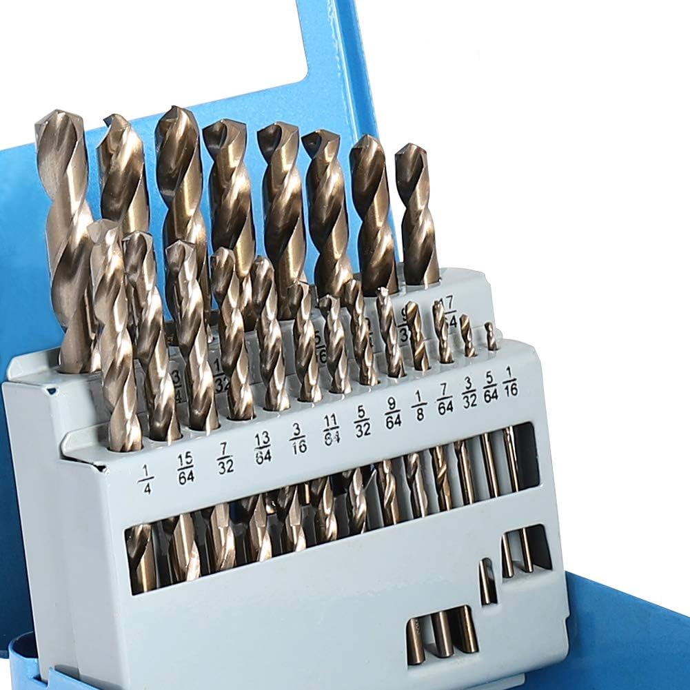115Pcs M35 High Speed Steel Twist Drill Bit Set with Metal Indexed Storage Case C699166