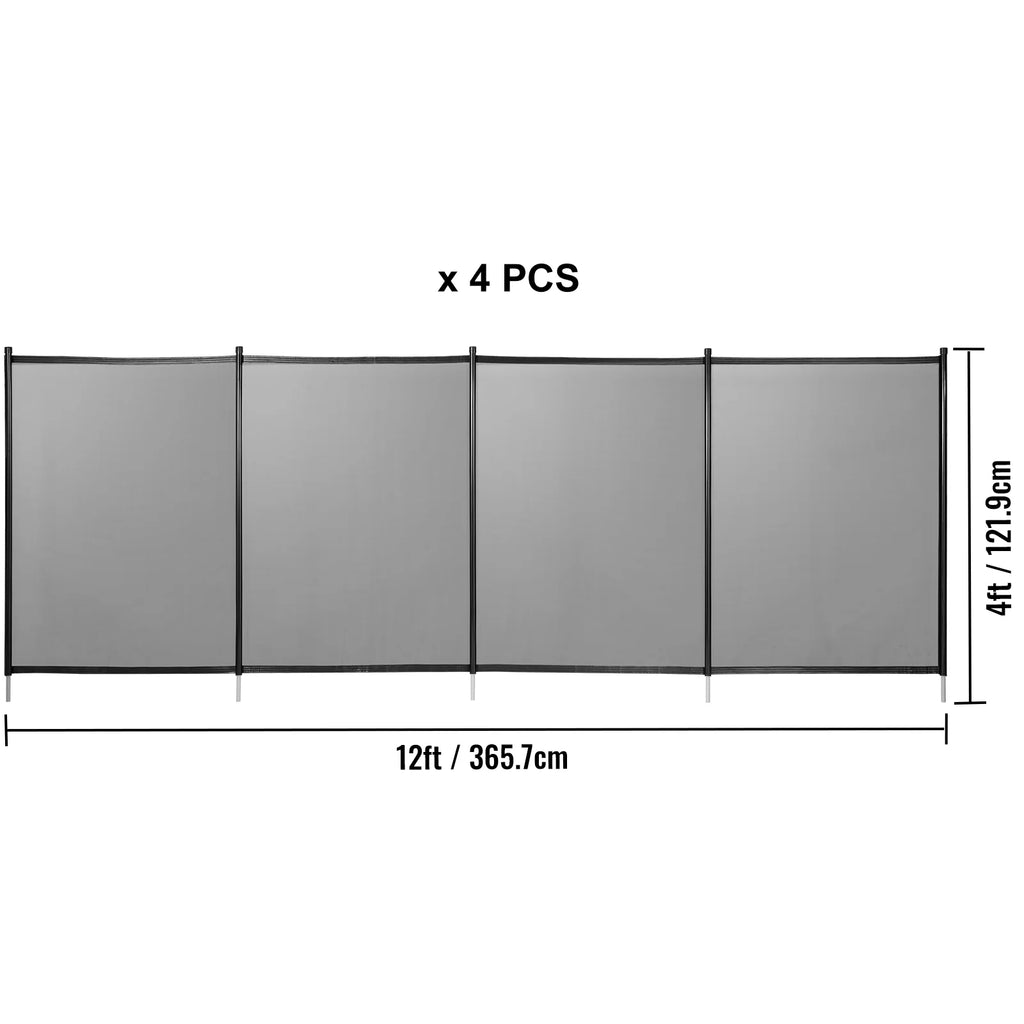 Black 4 x 48 ft Removable Pool Fence Mesh H89327