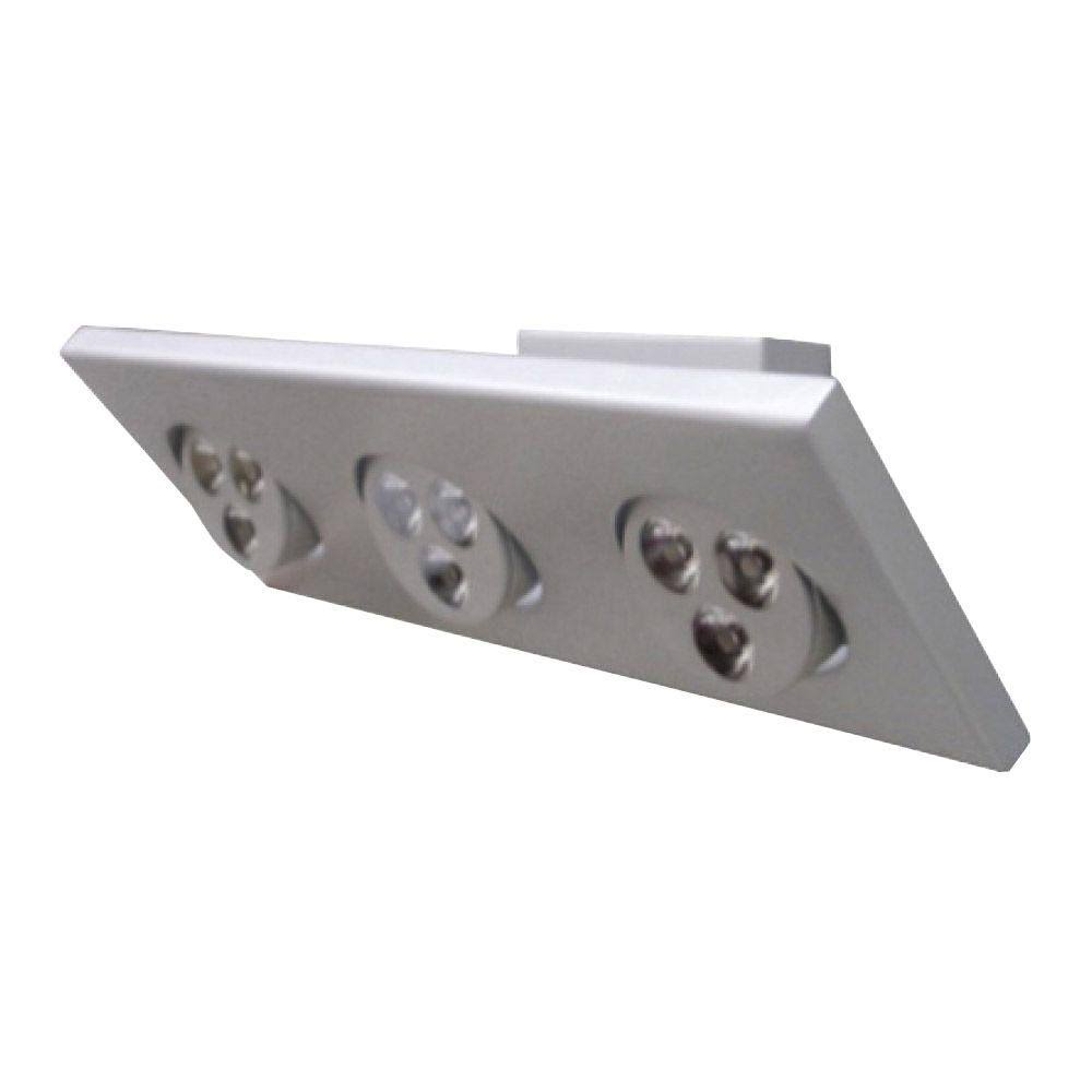 Three Light LED Wall Lamp Silver M349