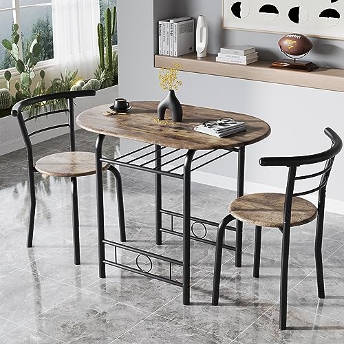3-Piece Wooden Round Table & Chair Set Z939544