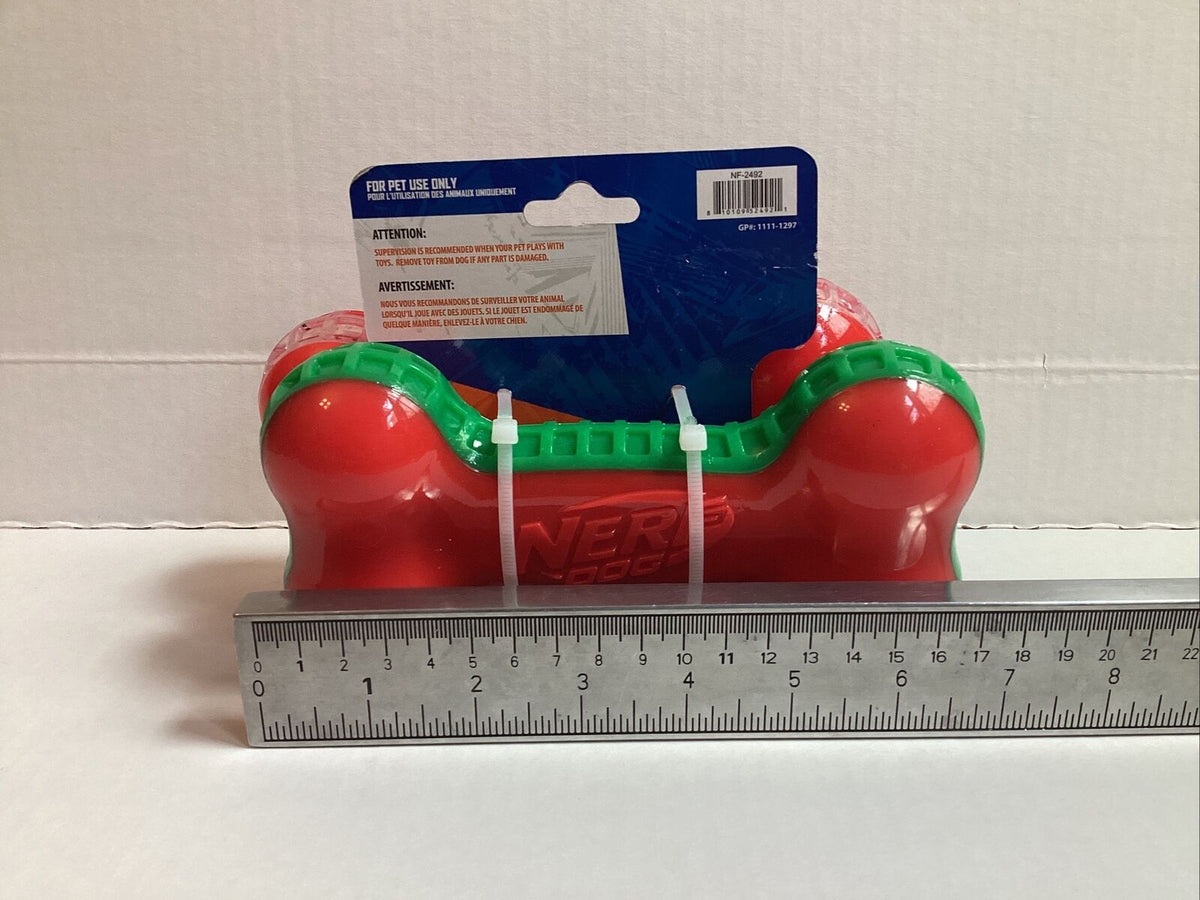 2-Pack Squeak Dog Toy Red/Green Q437