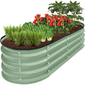 4x2x1ft Outdoor Raised Metal Oval Garden Bed K186822