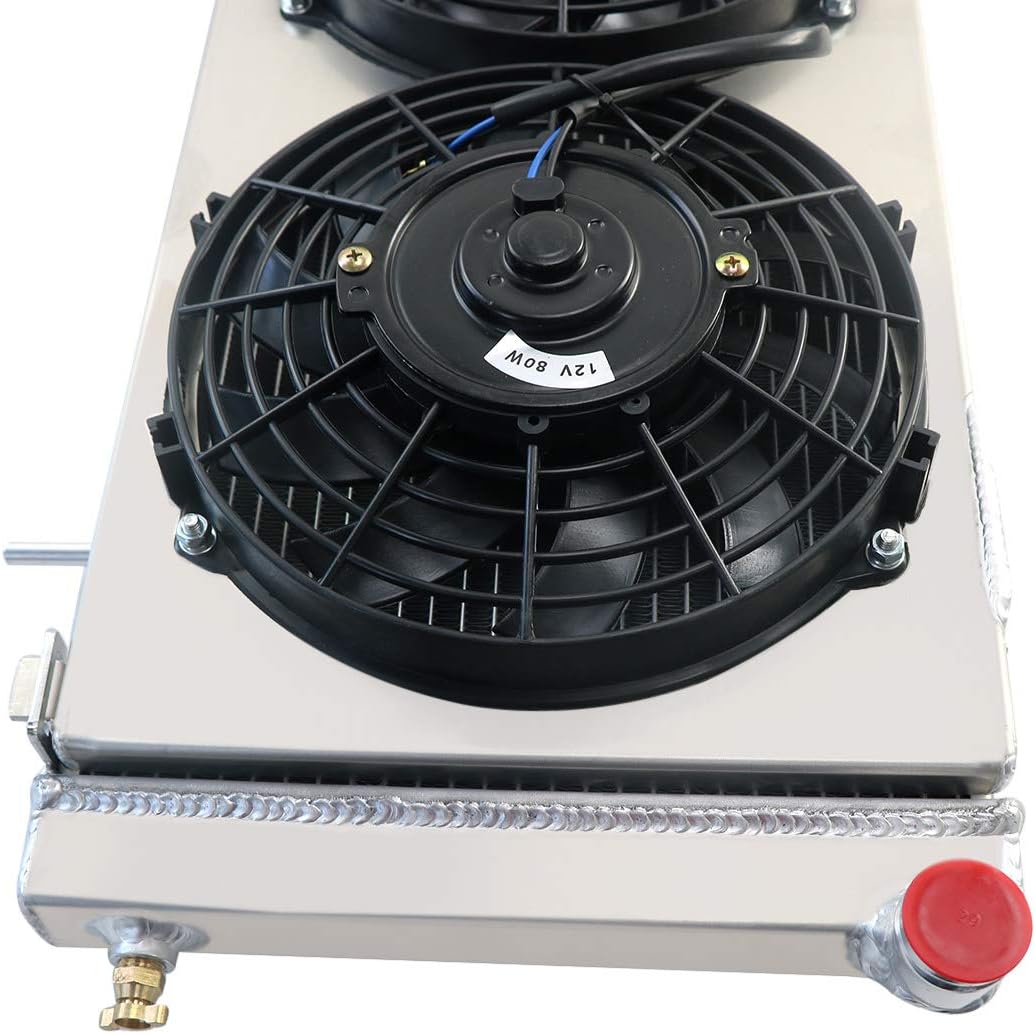 Aluminum 3 Row Core Radiator with Fan w/Shroud & Relay S572