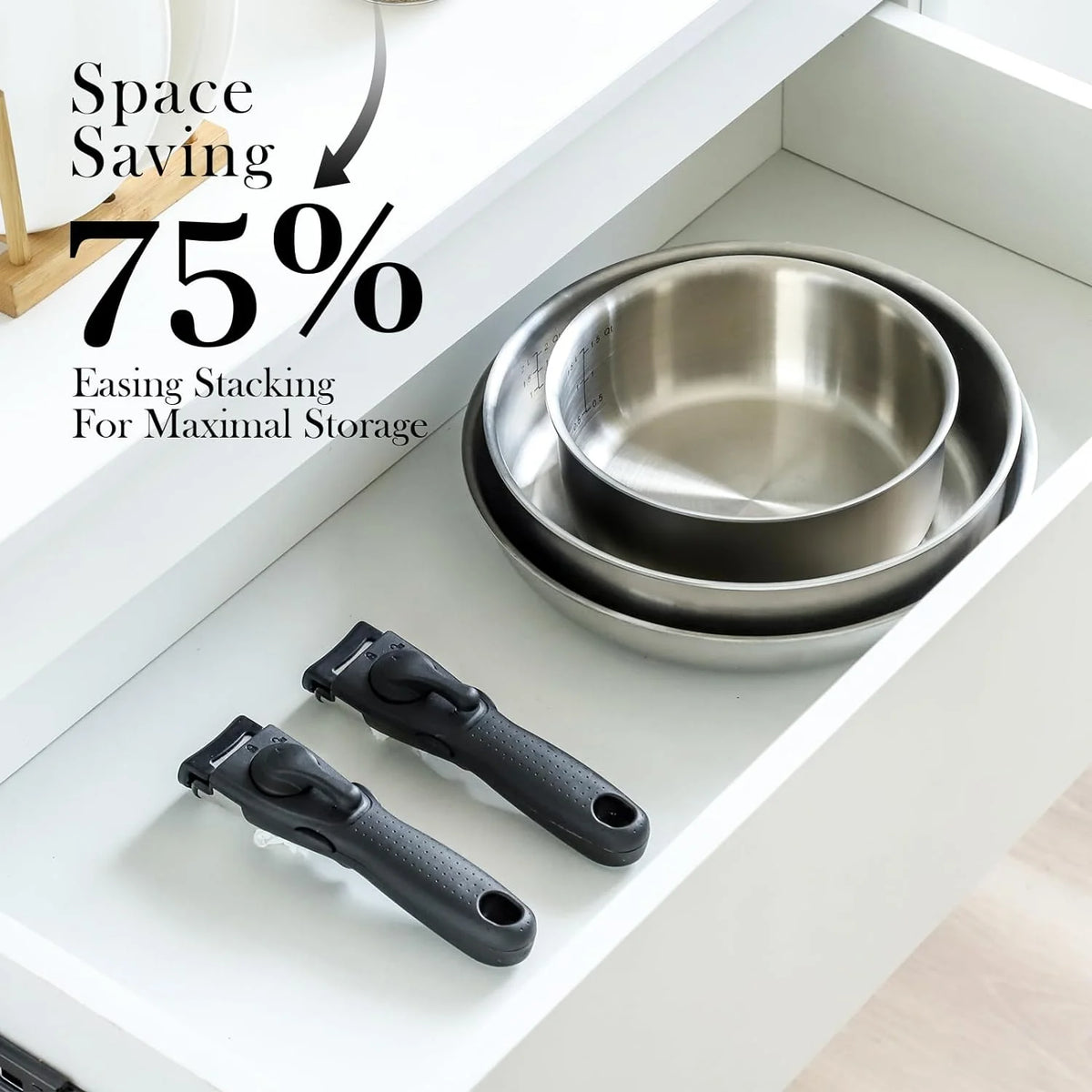 20 Piece Stainless Steel Cookware Set with Removable Handle F53806