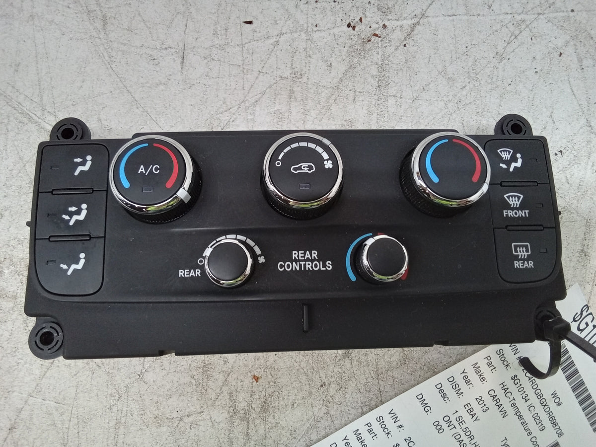 13 Dodge Caravan Temperature Control 3 Zone Control OEM X276562