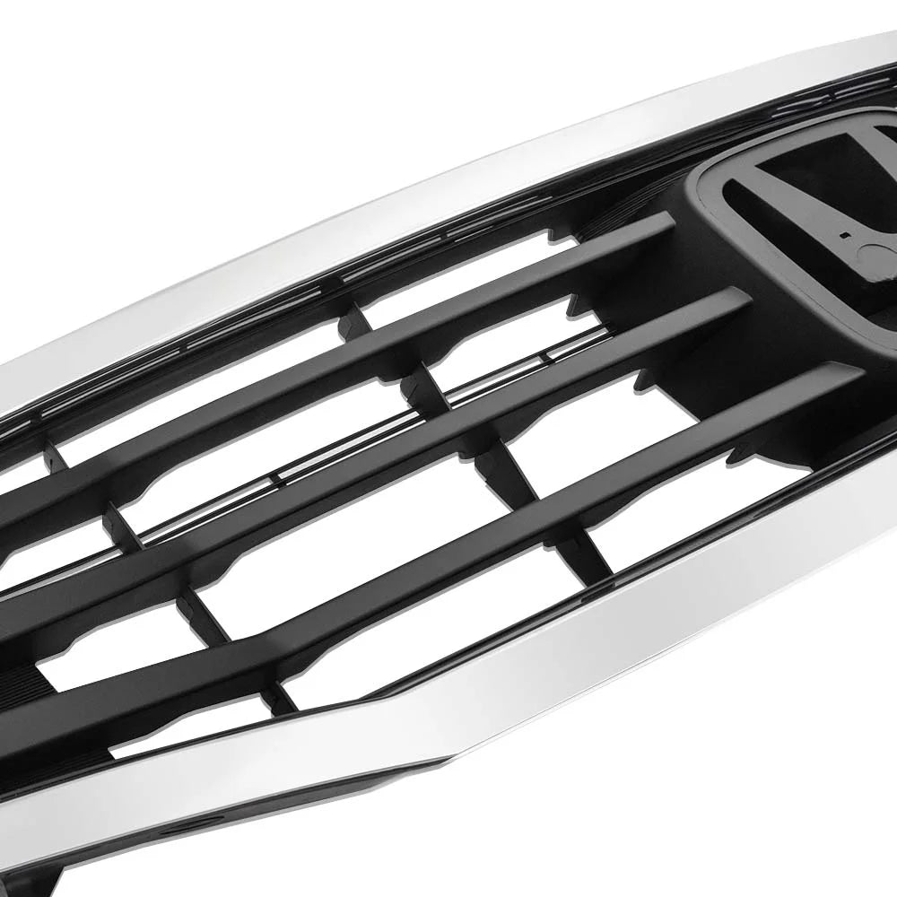 Chrome Front Bumper Hood Upper Grille Grill Trim for 2008-2010 Honda Accord Sedan 4-Door U4547