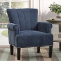 Navy Blue Polyester Tufted Armchair A81077