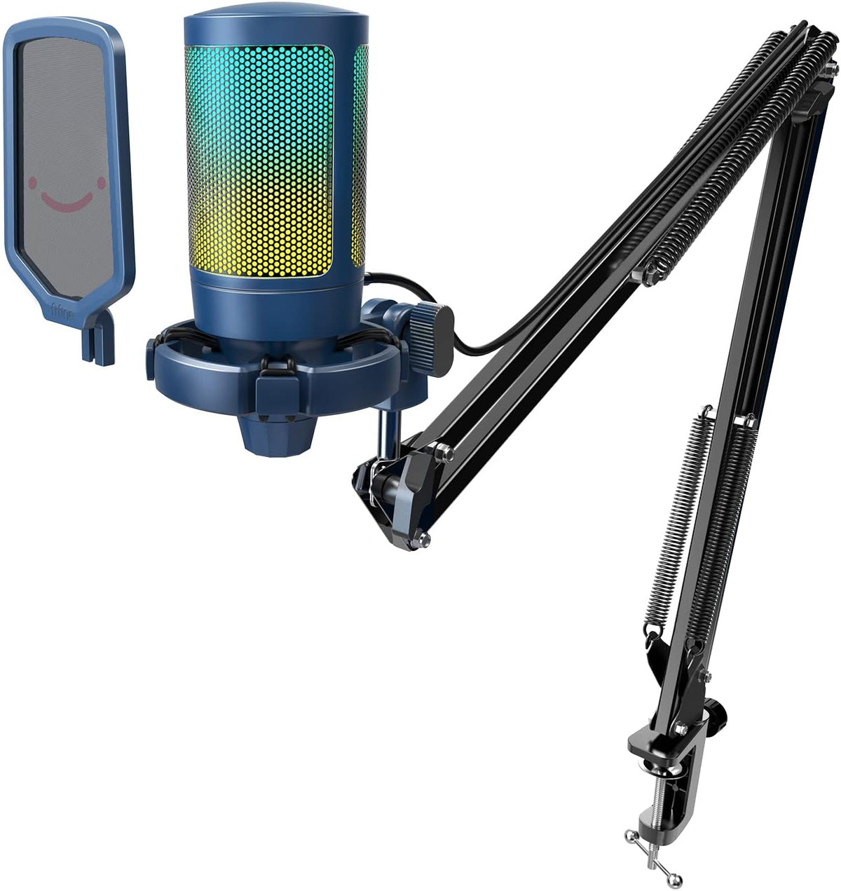 USB Gaming Microphone Kit, Condenser Cardioid Microphone Set with Arm Stand W100636