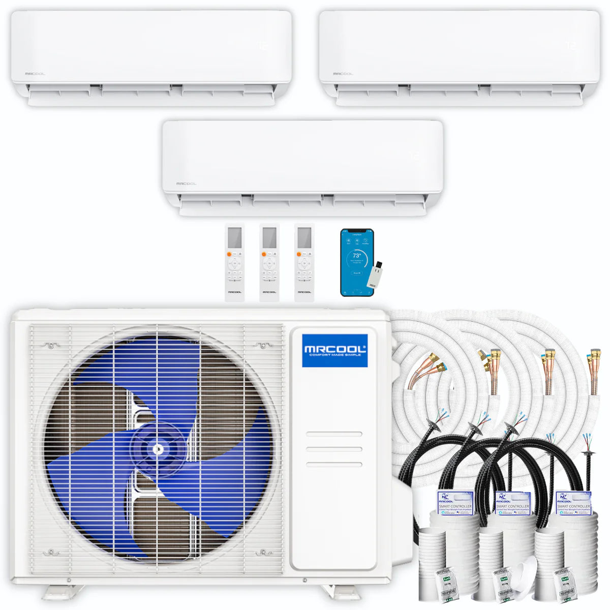 30,000 BTU 3 Zone Ductless Mini Split Air Conditioner and Heat Pump W3024
