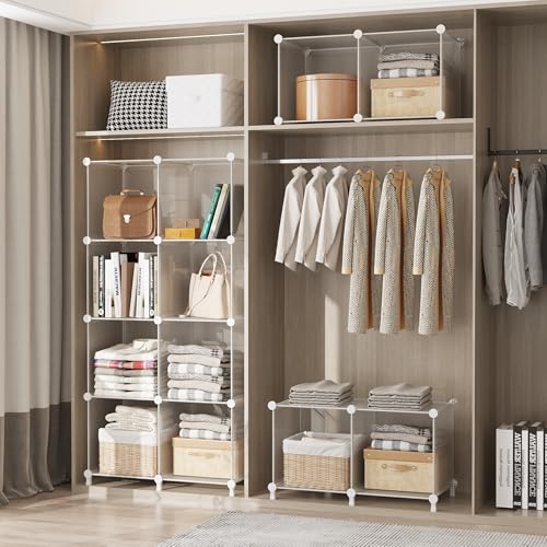 White 12 Cube Plastic Storage Organizer E68690
