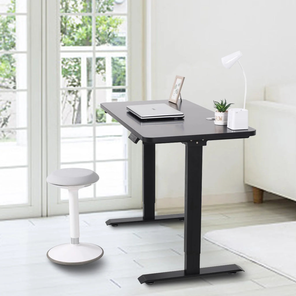 Black Electric Standing Desk Converter with 46 in. Top H109933
