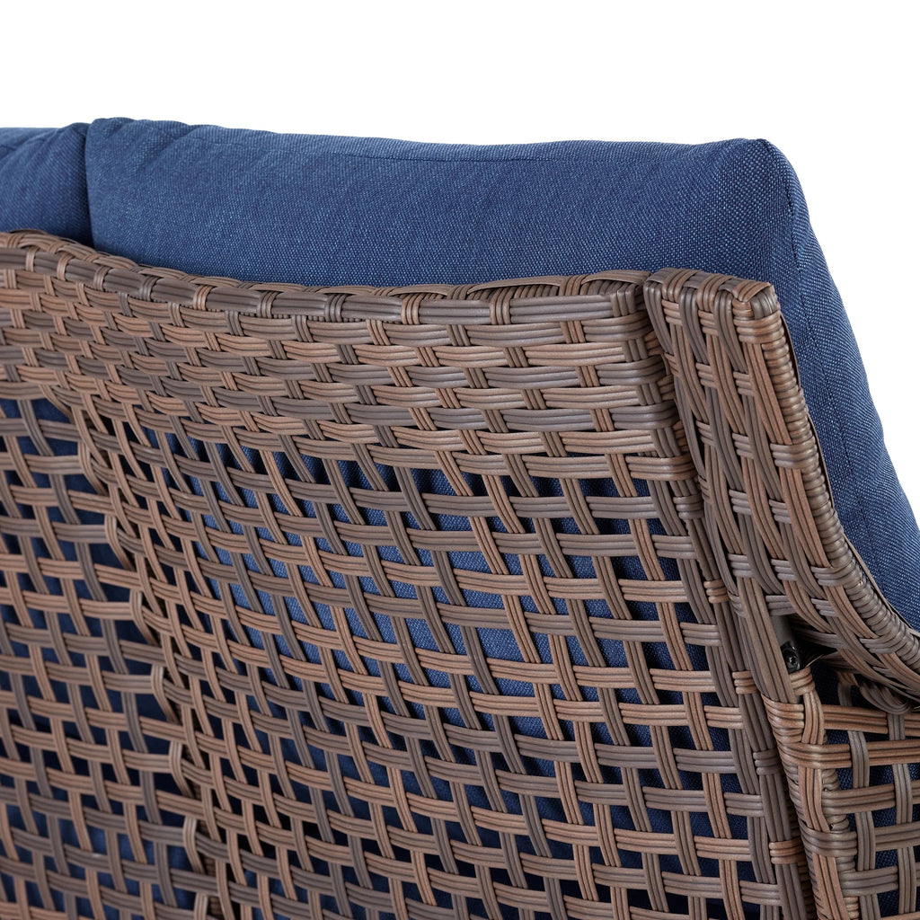 Blue Wicker Outdoor Sofa L12623