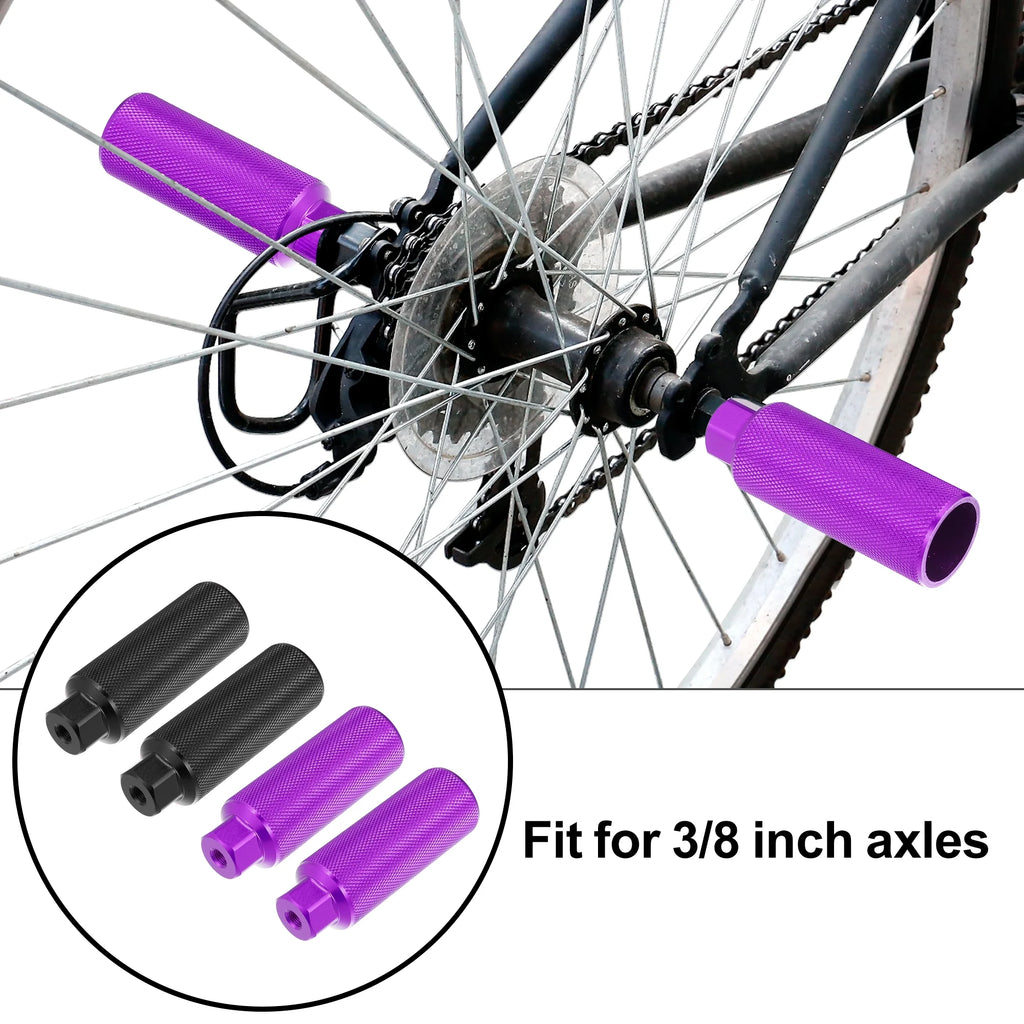 Black Purple Aluminum Alloy Bicycle Footrest Pegs E677