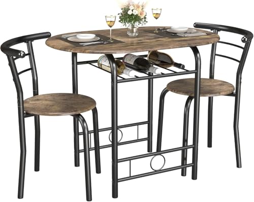 3-Piece Wooden Round Table & Chair Set Z939544