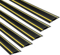 6FT Floor Cord Cover Cable Protector 5 Pack Black Yellow K52409