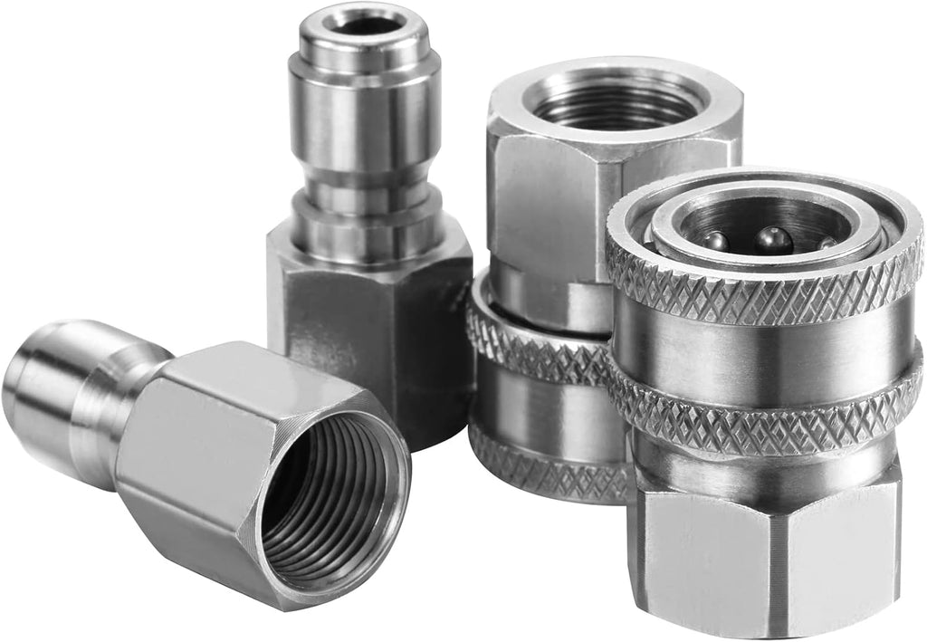 8 Sets NPT 3/8 Inch Stainless Steel Quick Hose Connector Fittings X582
