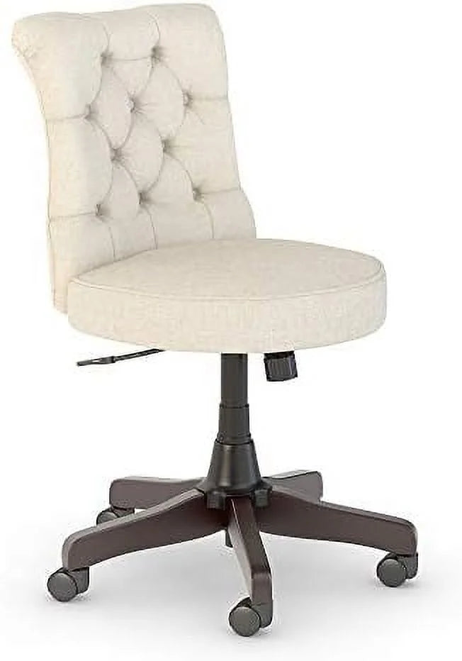 Light Gray Fabric Mid Back Tufted Office Chair Y1161