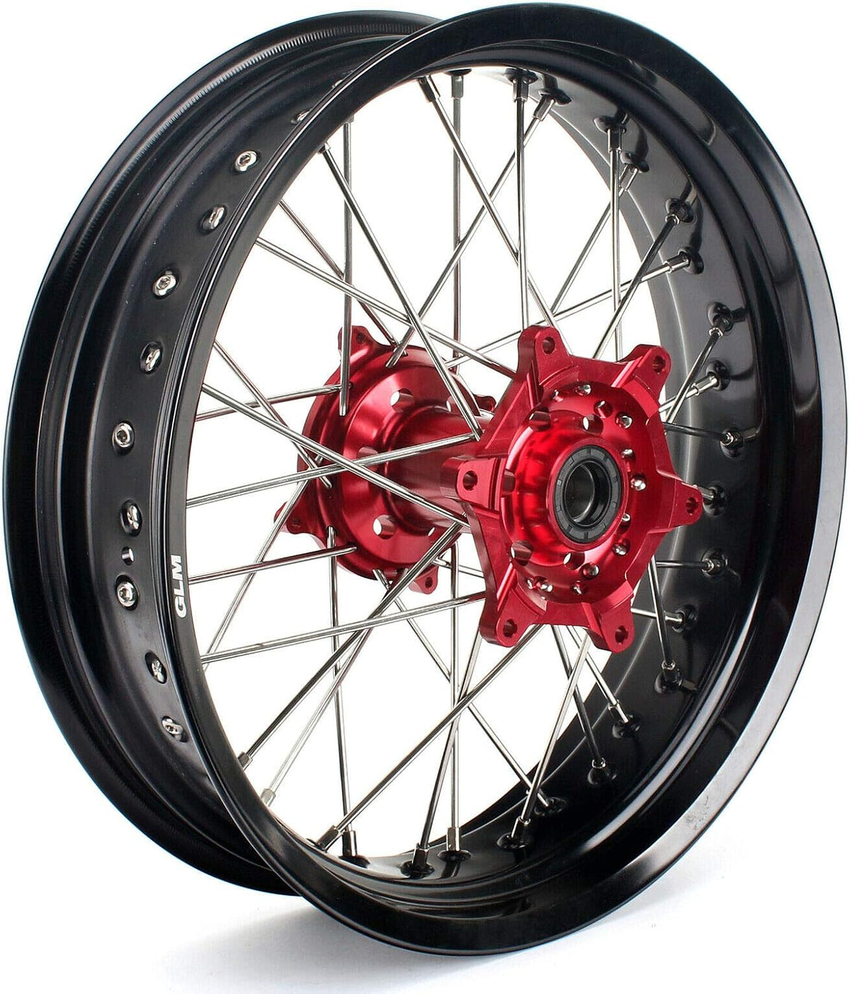 17" x 4.25" Rear Wheel Kit Red Hub Rim Spokes C4161