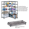 Wire Shelving Extra Shelf Pack, 48 x 24 in, Black N4297