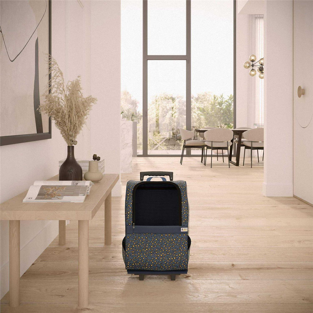 Pet Carrier Trolley with Shock Absorbent Wheels A838