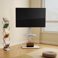 White Floor TV Stand with Mount for 26-65 inch Flat Screen TVs L308