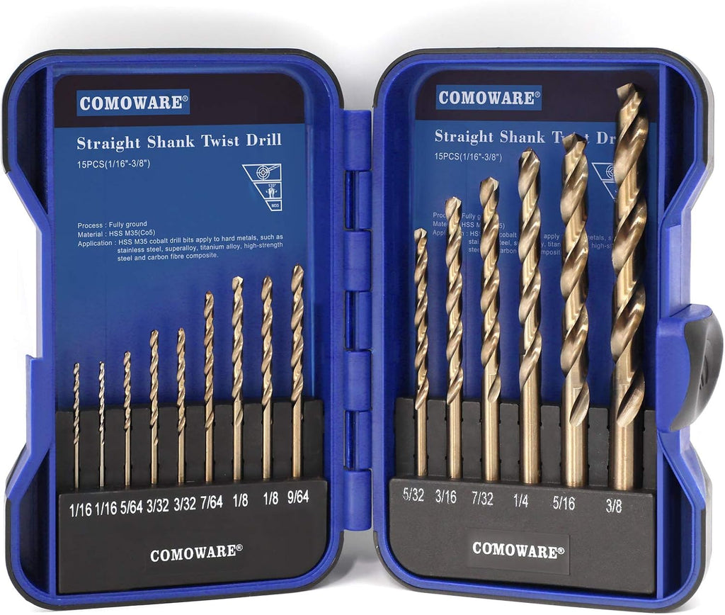 115Pcs M35 High Speed Steel Twist Drill Bit Set with Metal Indexed Storage Case C699166