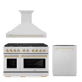 48 In. Gas Range, Range Hood and Dishwasher in Stainless Steel A3790