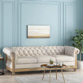 Beige Fabric Tufted 3 Seater Sofa V259793