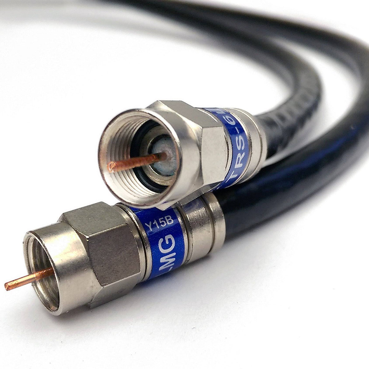 75ft Quad Shield Solid Copper 3Ghz RG-6 Coaxial Cable 75 Ohm M899