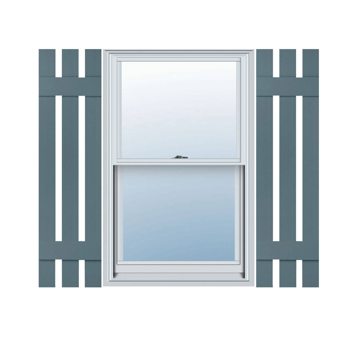 12 inch x 39 inch Vinyl Three Board Spaced Shutters Q188