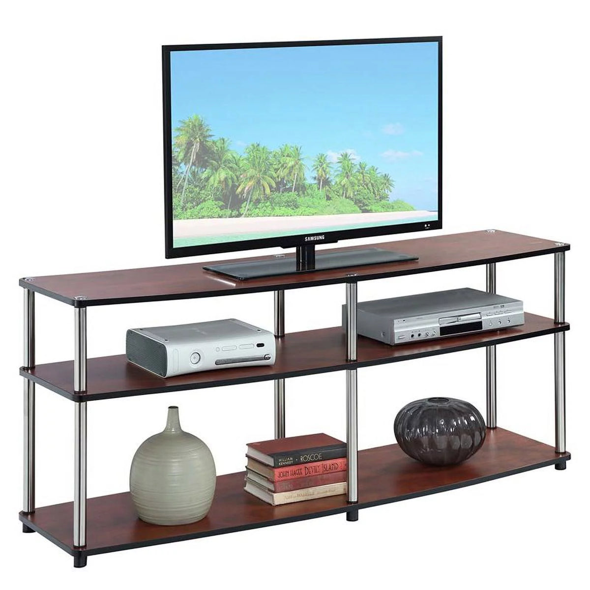 60" 3 Tier Cherry TV Stand Y44882