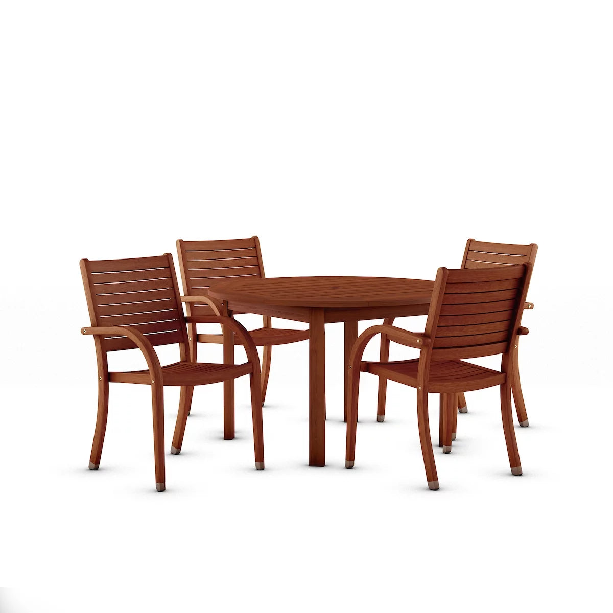 5-Piece Solid Wood Round Patio Dining Set Q7989