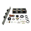 Tinted 7 Color 30 PSI Boost/Vacuum, 100 PSI Oil Pressure & Oil Temperature Gauges, Gray Triple Pillar Pod P519