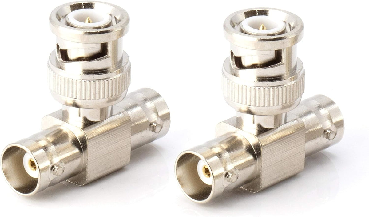 BNC T Adapter Coax Splitter 1 Male to 2 Female Ports X9978