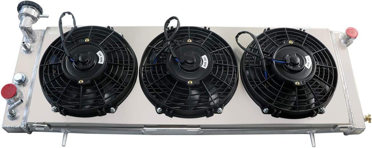 Aluminum 3 Row Core Radiator with Fan w/Shroud & Relay S572