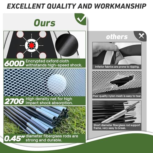 Golf Net with Practice Mat 10x7FT U4506