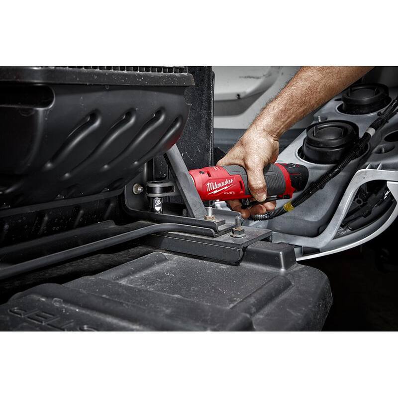 12V Lithium-Ion Brushless Cordless 3/8 in. Ratchet Kit with Batteries, Charger and Bag P642