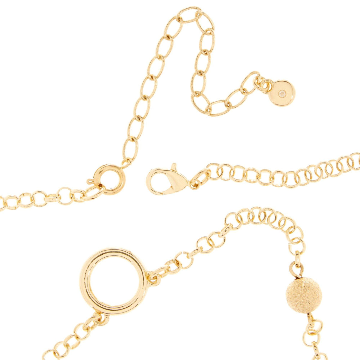 Gold Tone Ball Necklace A579